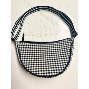 Uniqlo - Black and White Gingham Round Mini Shoulder Bag